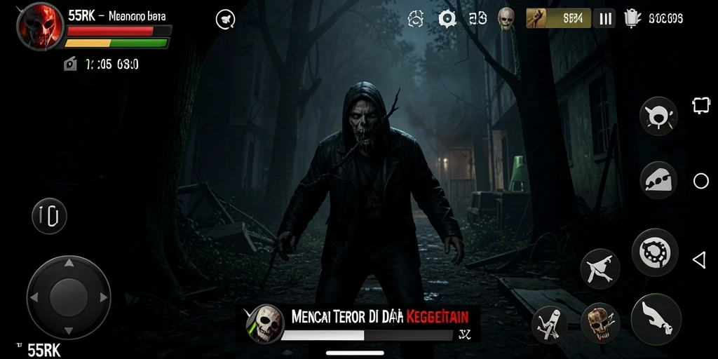 Tampilan gameplay menegangkan dengan suasana Horror yang mencekam.