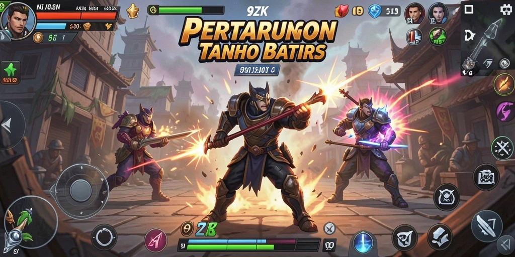 Gameplay mendebarkan di 9ZK dengan pertarungan karakter yang intens.