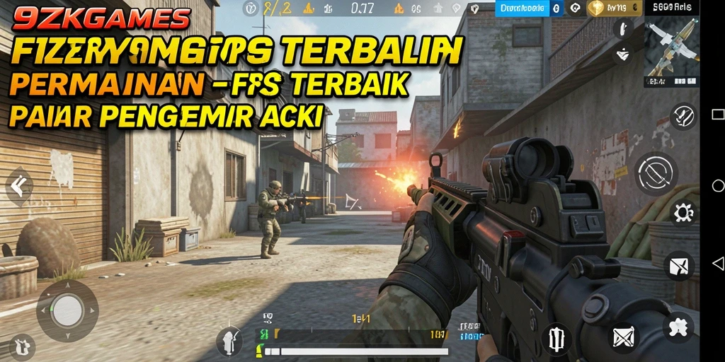 Gameplay mendebarkan di 9ZKGAMES dengan aksi tembak-menembak.
