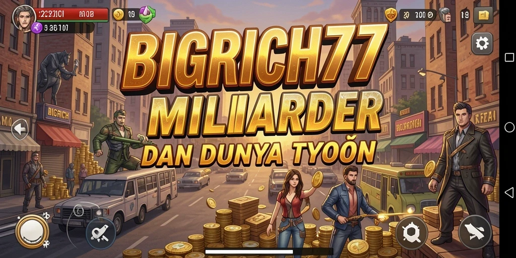 Screenshot gameplay BIGRICH77 menampilkan aktivitas bisnis yang seru.