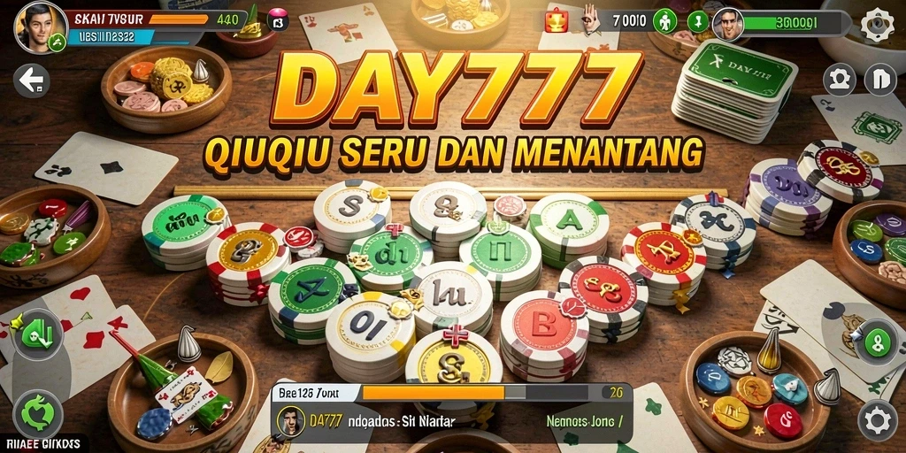 Screenshot utama menunjukkan strategi permainan QiuQiu yang mendebarkan.