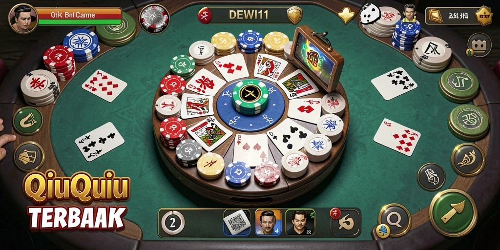 Tampilan gameplay DEWI11 yang menarik dan kompetitif saat bermain QiuQiu.