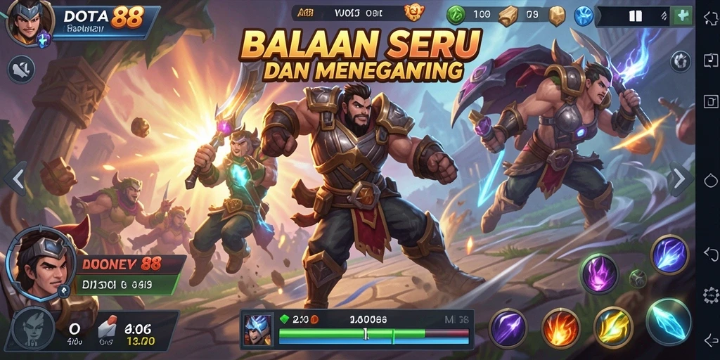 Screenshot gameplay DOTA88 menampilkan balapan penuh aksi di trek yang menantang.