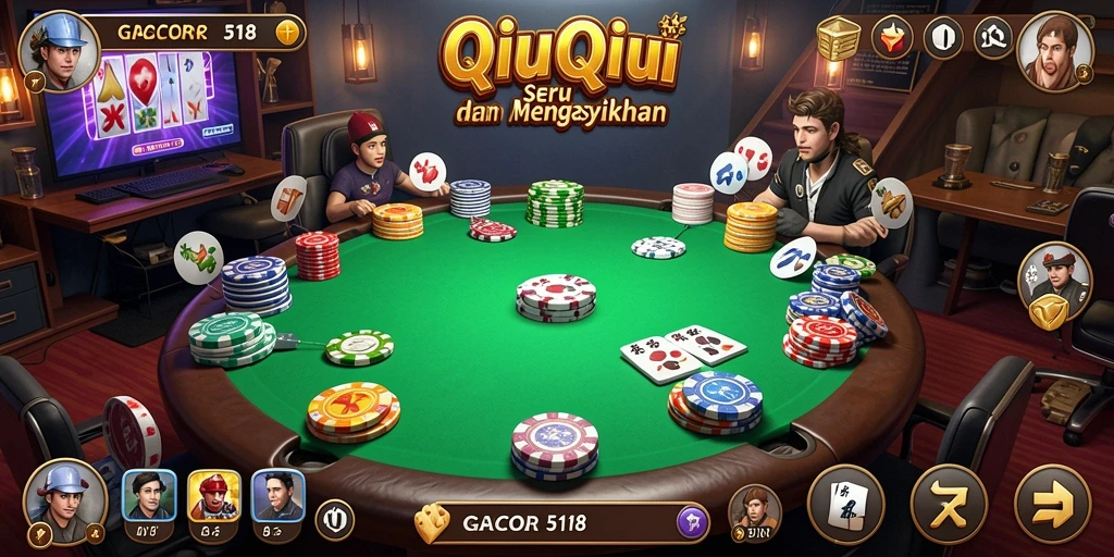 Screenshot GACOR518 menunjukkan keseruan saat bermain QiuQiu.