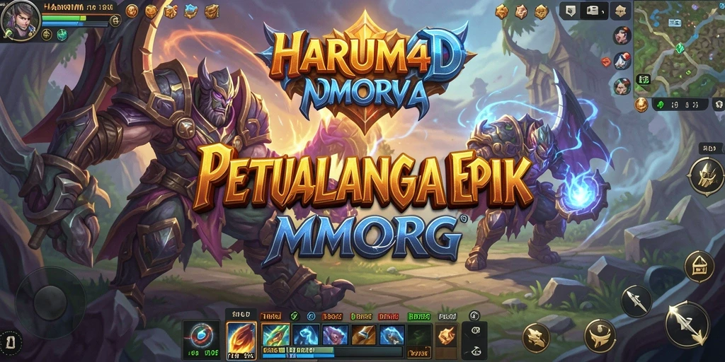 Tampilan gameplay epik dalam dunia MMORPG HARUM4D.