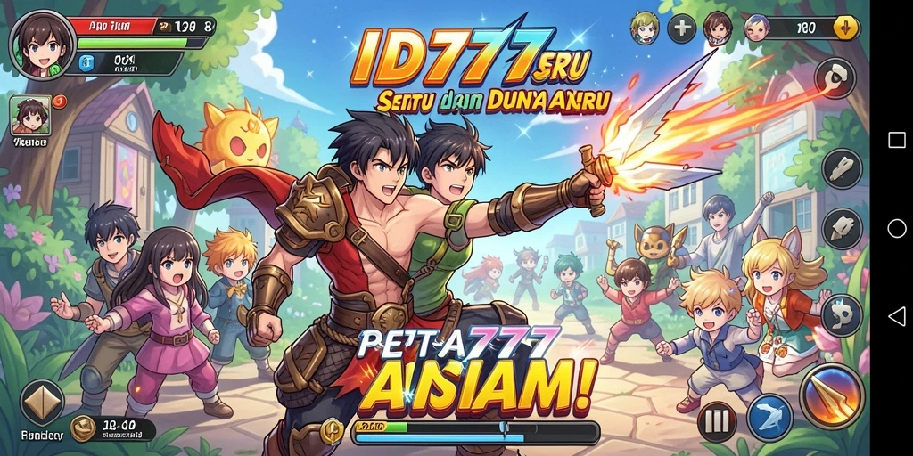Tampilan menarik dari gameplay ID777 yang penuh aksi anime.