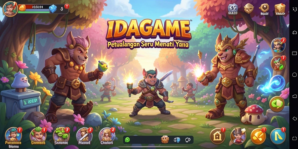 Tampilan gameplay seru dalam IDAGAME penuh petualangan.