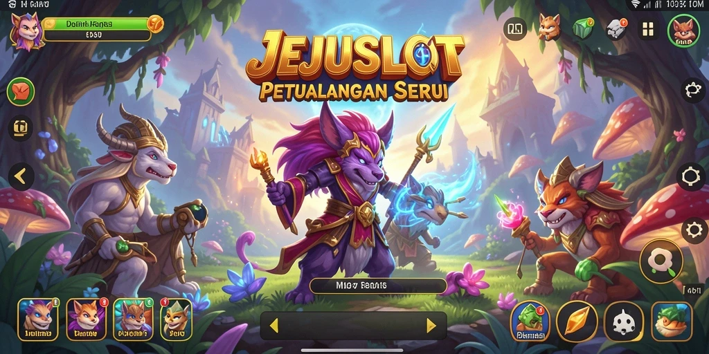 Tampilan gameplay seru di dunia fantasi JEJUSLOT.