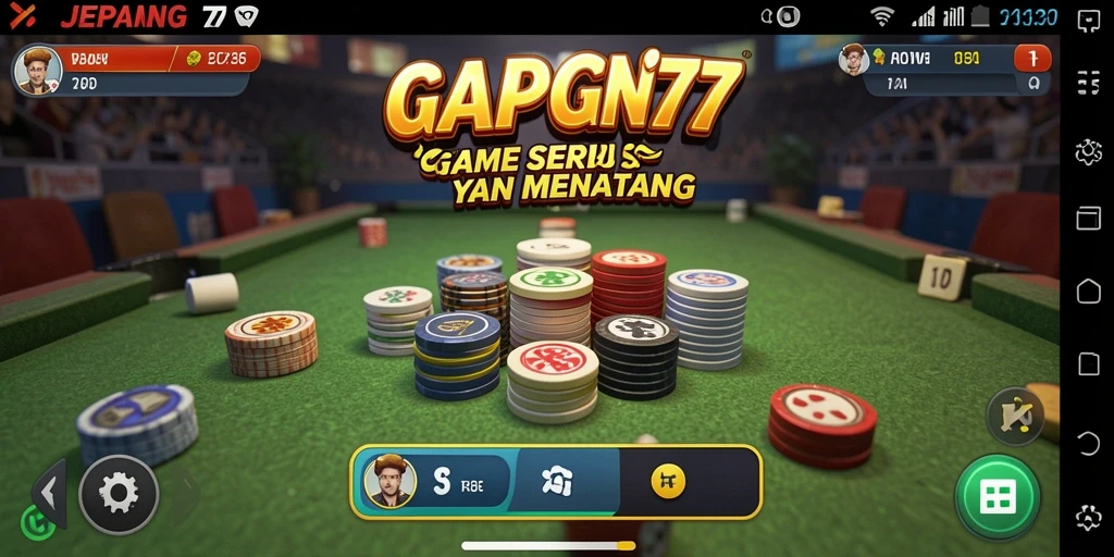 Tampilan gameplay Gaple yang seru dan kompetitif di JEPANG77.