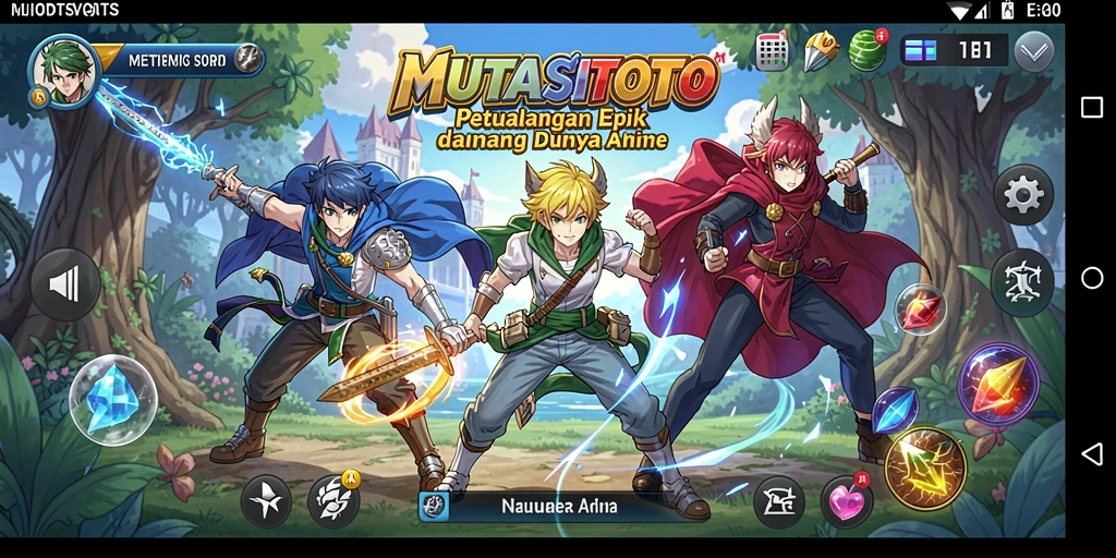 Tampilan menarik dari gameplay petualangan Anime MUTASITOTO.