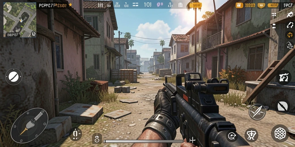 Tampilan gameplay seru dalam PCPC7, dengan aksi tembak-menembak yang intens.