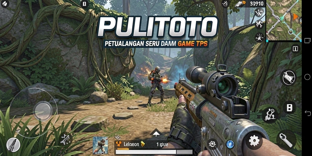 Tangkapan layar PULITOTO yang menampilkan aksi seru dalam gameplay TPS.