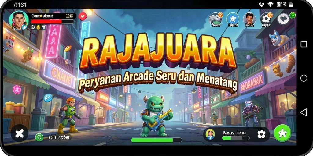 Tampilan gameplay seru RAJAJUARA dengan tantangan menarik.