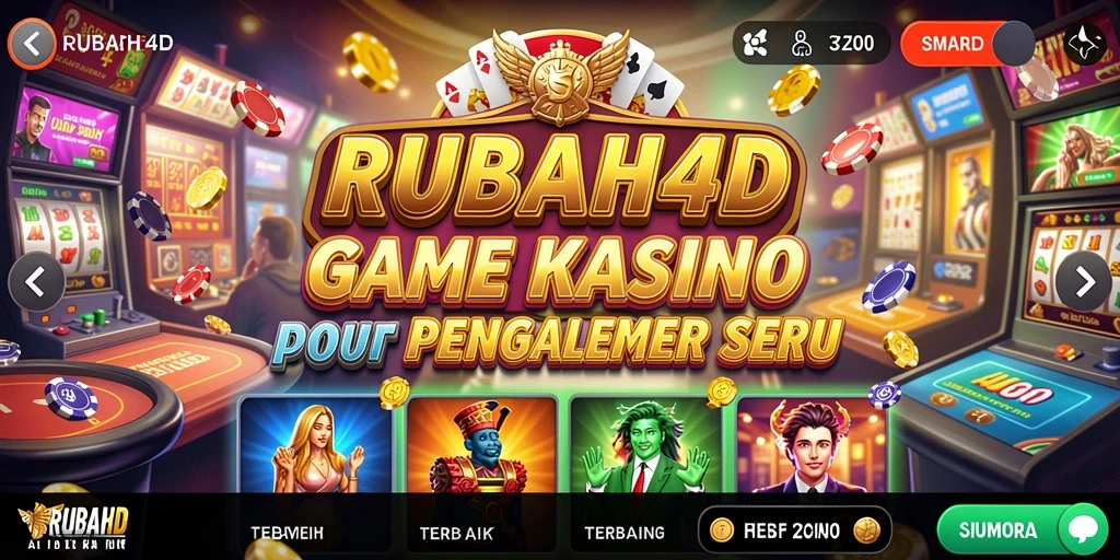 Tampilan gameplay RUBAH4D dengan berbagai permainan Kasino yang menarik.