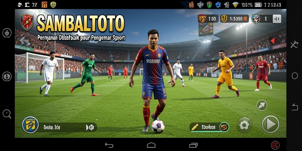 Screenshot SAMBALTOTO menampilkan gameplay mendebarkan dalam kompetisi olahraga.