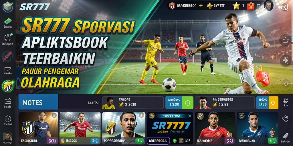 Tampilan screenshot SR777 yang menunjukkan taruhan olahraga yang interaktif.