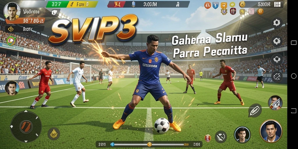 Tampilan gameplay seru di SVIP3 dengan aksi olahraga yang mendebarkan.
