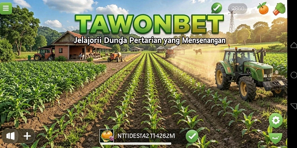 Screenshot gameplay TAWONBET menampilkan keindahan bertani di ladang yang luas.