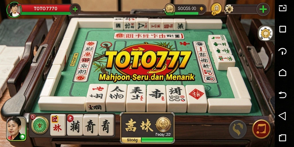 Tangkapan layar utama TOTO777 menampilkan gameplay Mahjong yang seru.