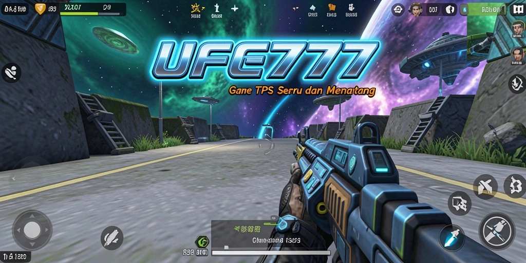 Gameplay seru dari UFO777 yang menampilkan pertarungan TPS.